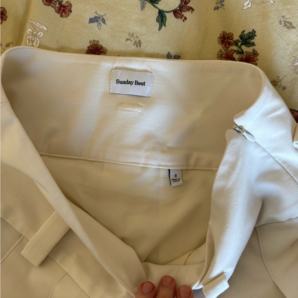 Sunday Best Cream Pleated Micro Skirt - Picture 6 of 6